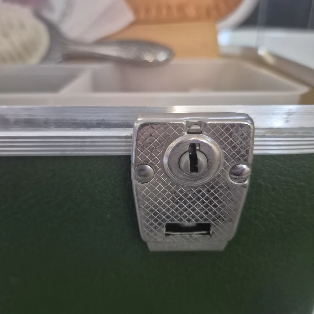 Vintage Green Airway Train Case